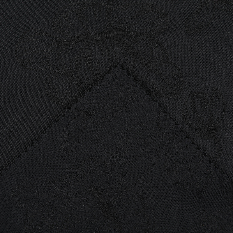 Polyester Modal Span Scuba Embroidery Fabric