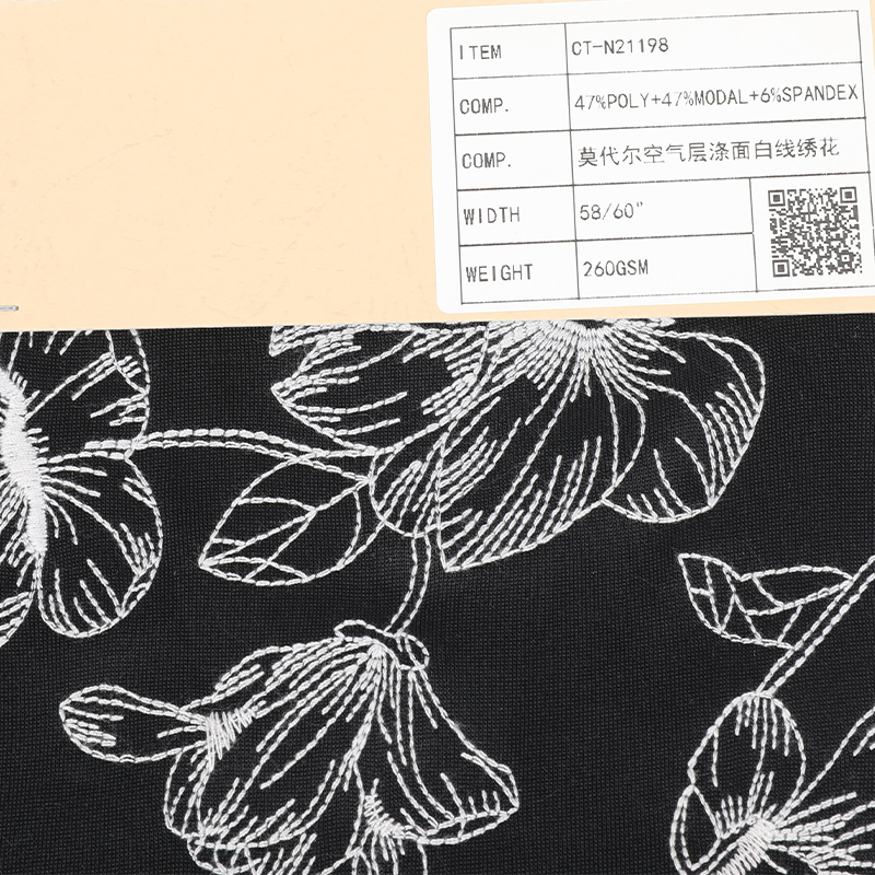 Modal Scuba Knit Embroidery Fabric