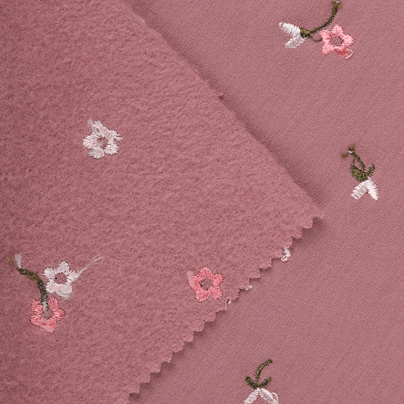Polyester Rayon Span Terry Embroidery Fabric
