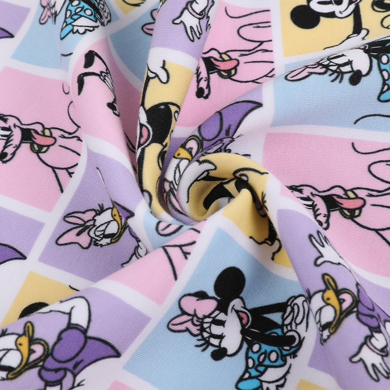 Modal Polyester Spandex Scuba Print Fabric