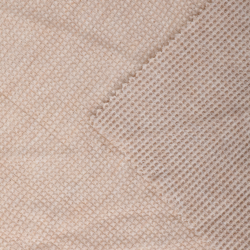 Polyester Rayon Lurex Waffle Fabric