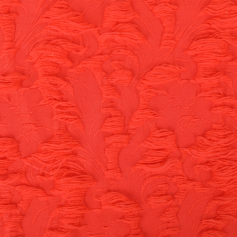 Polyester Knit Clipped Jacquard Fabric