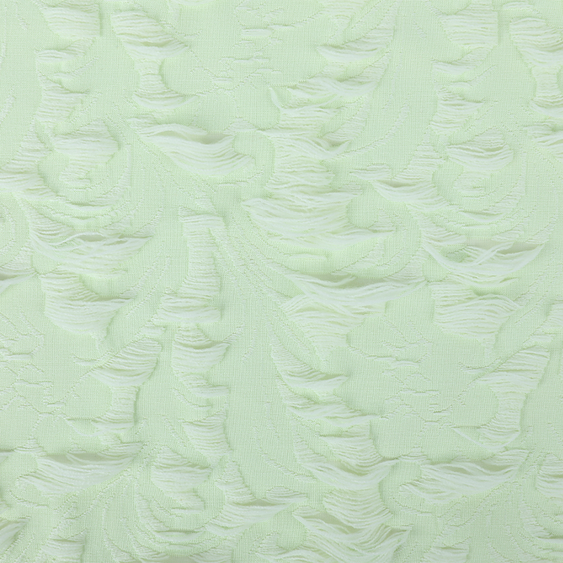 Polyester Spandex clipped Jacquard Fabric
