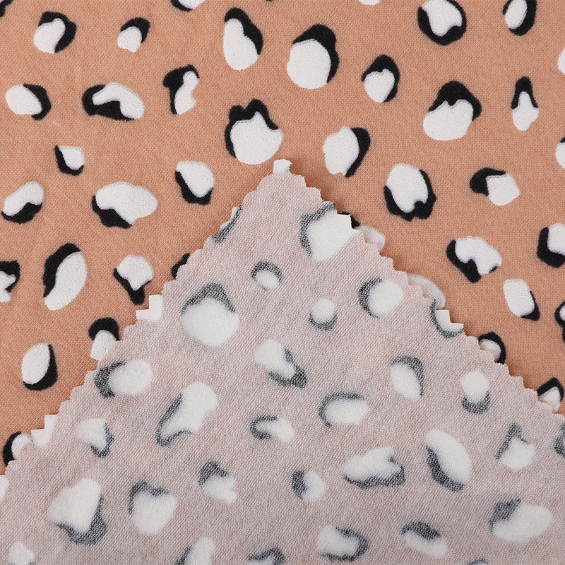 Polyester Spun Span Jersey Puff Printed Fabric
