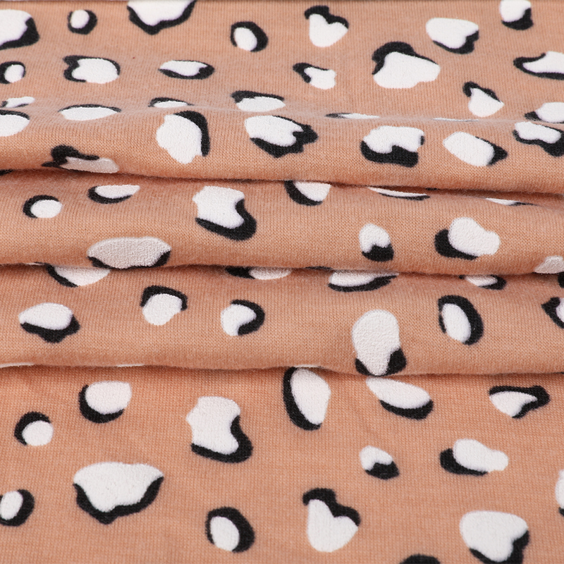 Polyester Spun Span Jersey Puff Printed Fabric