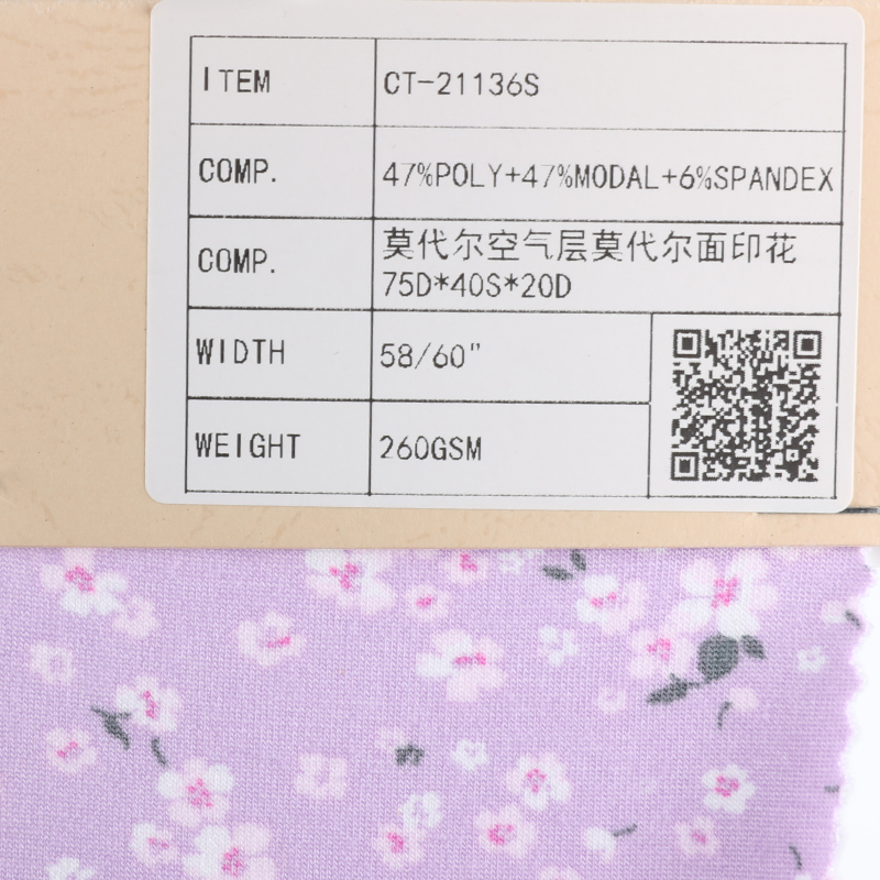 Polyester Modal Span Scuba Fabric