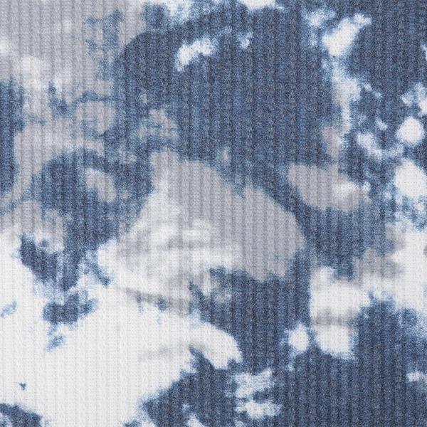 Polyester Rayon Span Rib Print Fabric