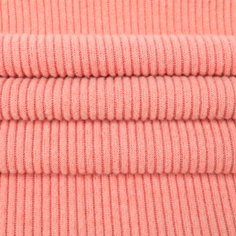 Polyester Rayon Span 2*2 Rib Two Sides Fleece Fabric