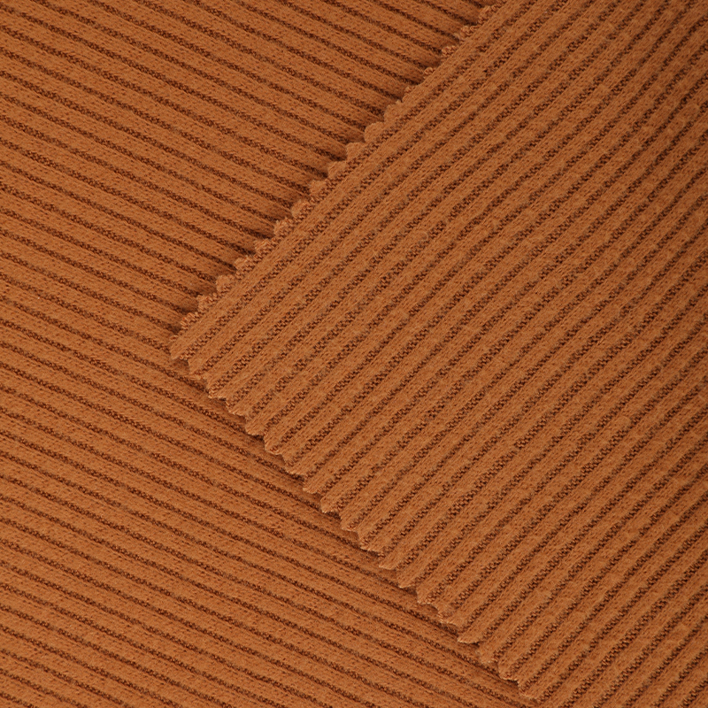 Polyester Rayon Span 2*2 Rib Double Fleece Fabric