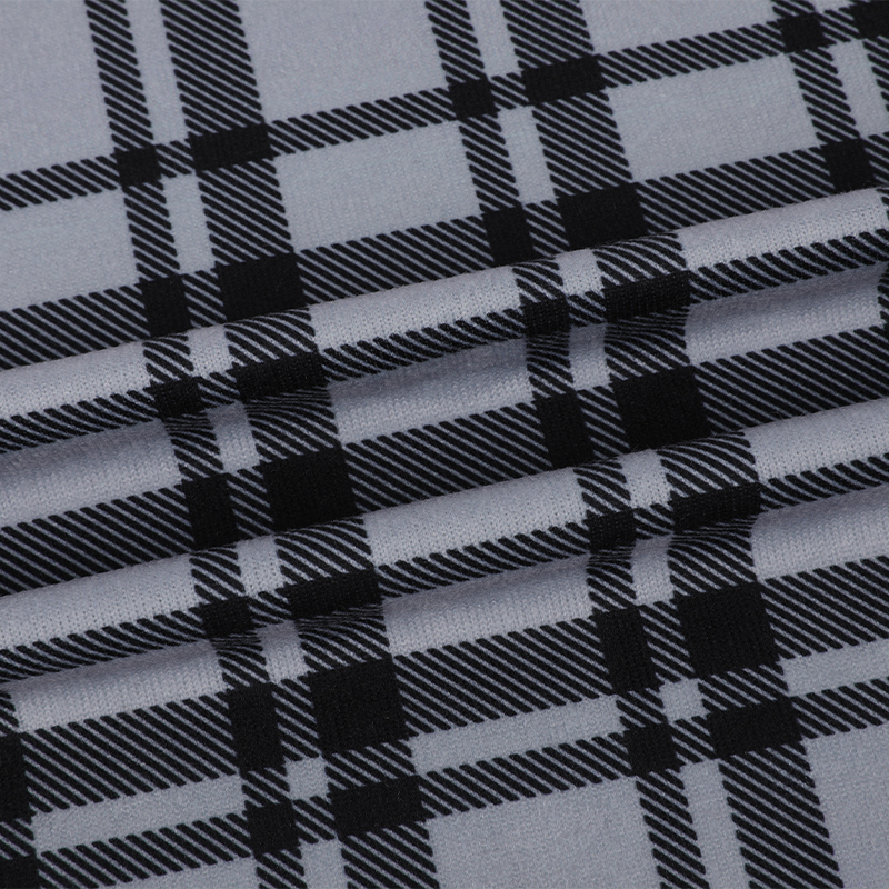 Polyester Span Brush Digital Print Hacci Fabric