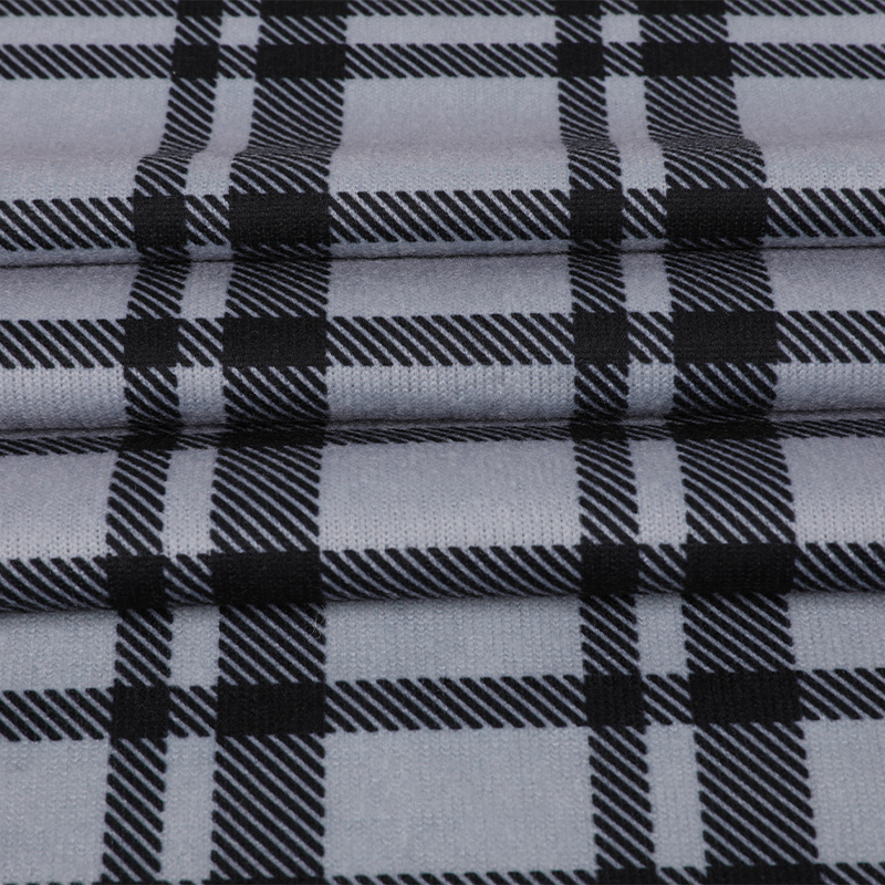 Polyester Span Brush Digital Print Hacci Fabric