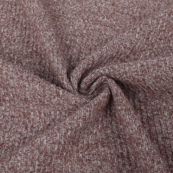 Polyester Rayon Span Rib Fleece Fabric