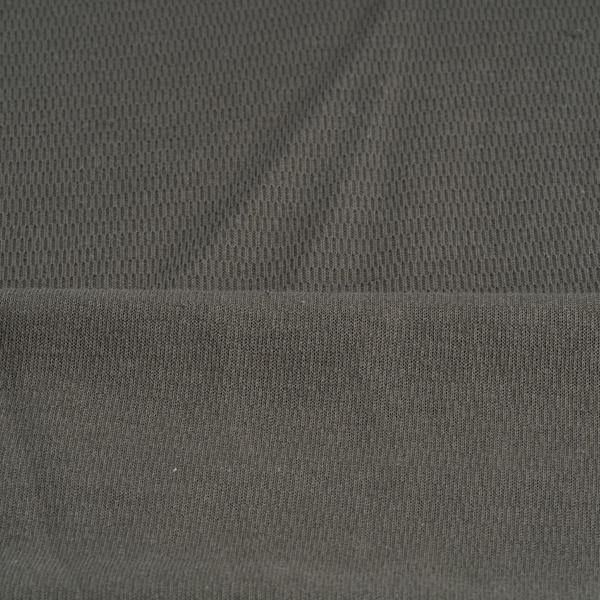 Cotton Polyester Rib Eyelet Organic Fabric