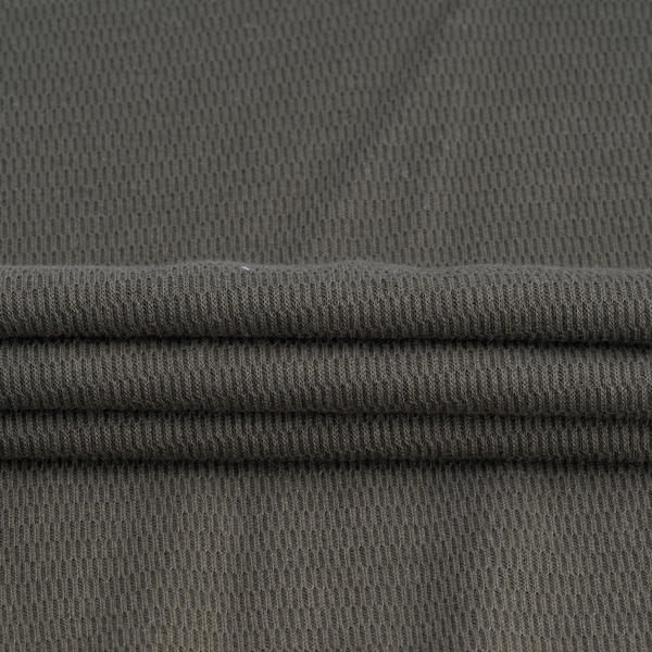 Cotton Polyester Rib Eyelet Organic Fabric