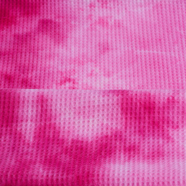 Polyester Waffle Tie Dyed Recycle Fabric