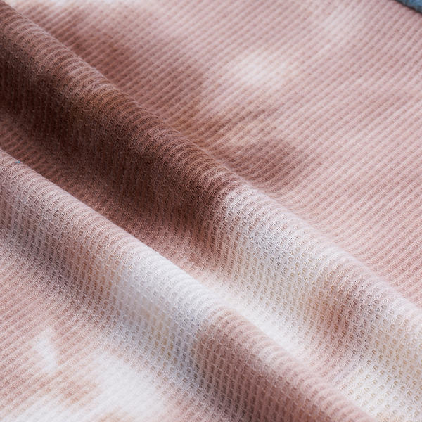 Polyester Waffle Tie Dyed Recycle Fabric