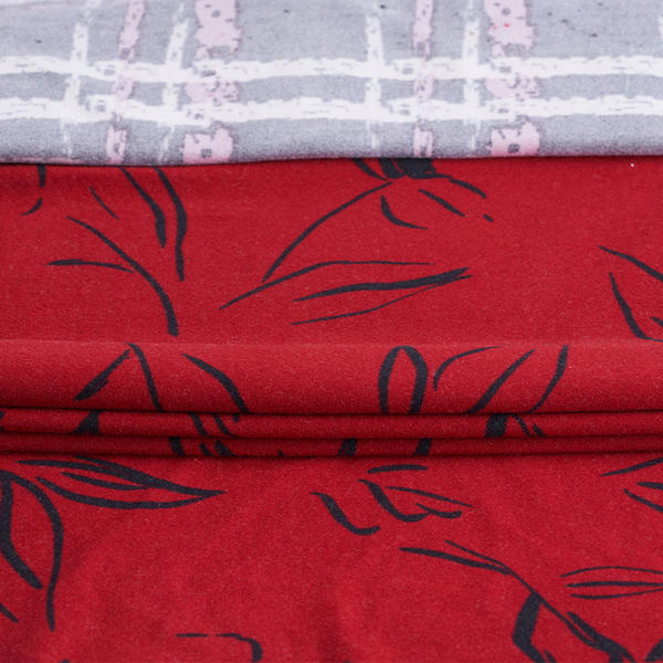 Polyester Spandex Two Sides Brushed Print Novelty Fabric