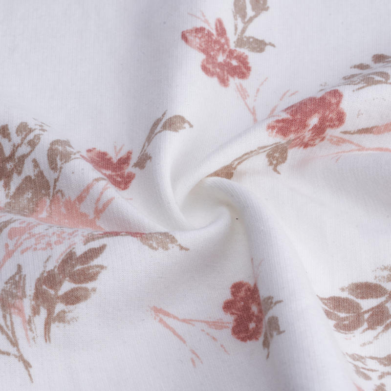 Polyester Rayon Spandex Terry Fleece Print Fabric