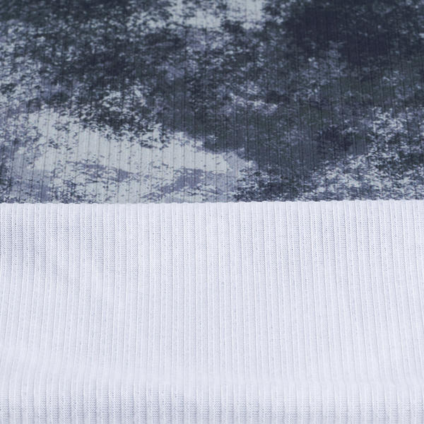 Polyester Span Rib Digital Print Fabric