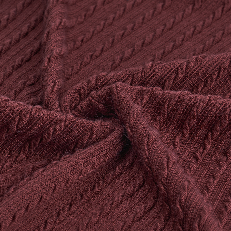 Polyester Spandex Stripe Jacquard Recycle Fabric