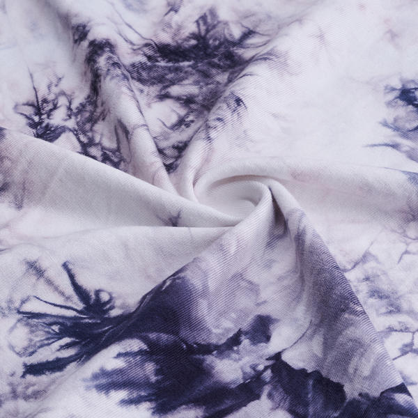 Rayon Spandex Single Jersey Tie Dyed Fabric